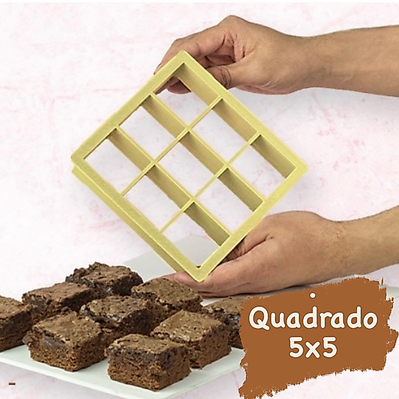 CORTADOR DE BROWNIE QUADRADO 5x5 Blue Star (P) OFF (CHOCO)