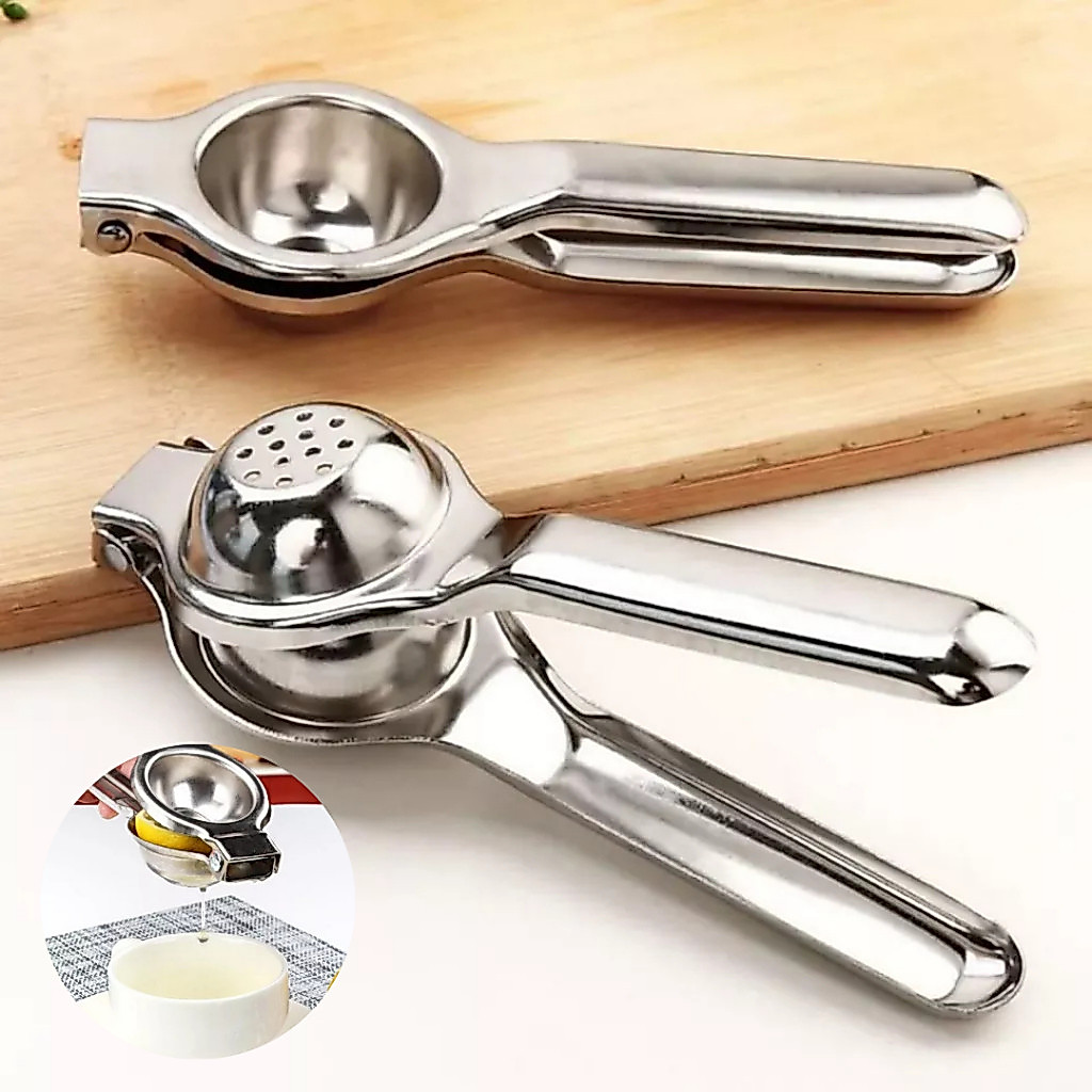 Kit 02 Espremedor De Limão Manual 20cm Limões De Aço Inoxidável Multiuso para Casa Cozinha Bar Restaurante
