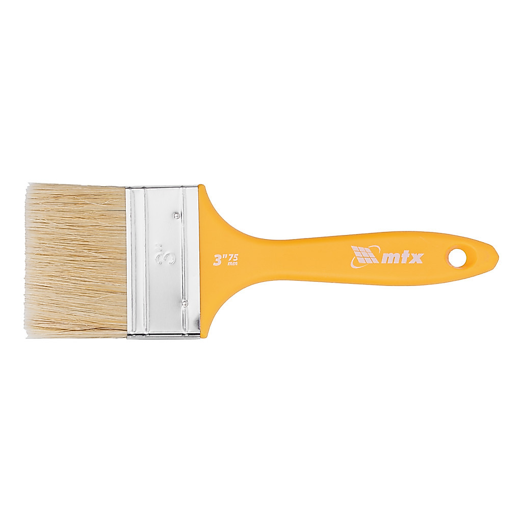 TRINCHA/PINCEL 3, PARA VERNIZ, CERDAS BRANCAS, CABO DE PLASTICO, 1PC // MTX