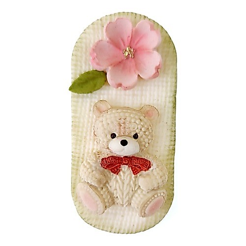 Molde Silicone Urso Ursinho 3,8 x 3,0cm Moldes Para Artesanato Confeitaria Biscuit Pasta Americana