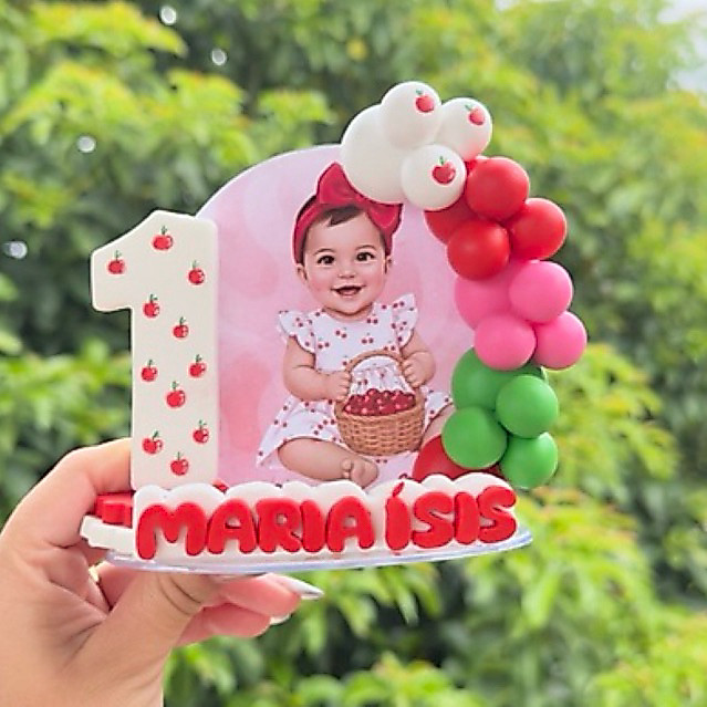 vela mini cenário cereja baby biscuit/festa mini cenário cereja baby
