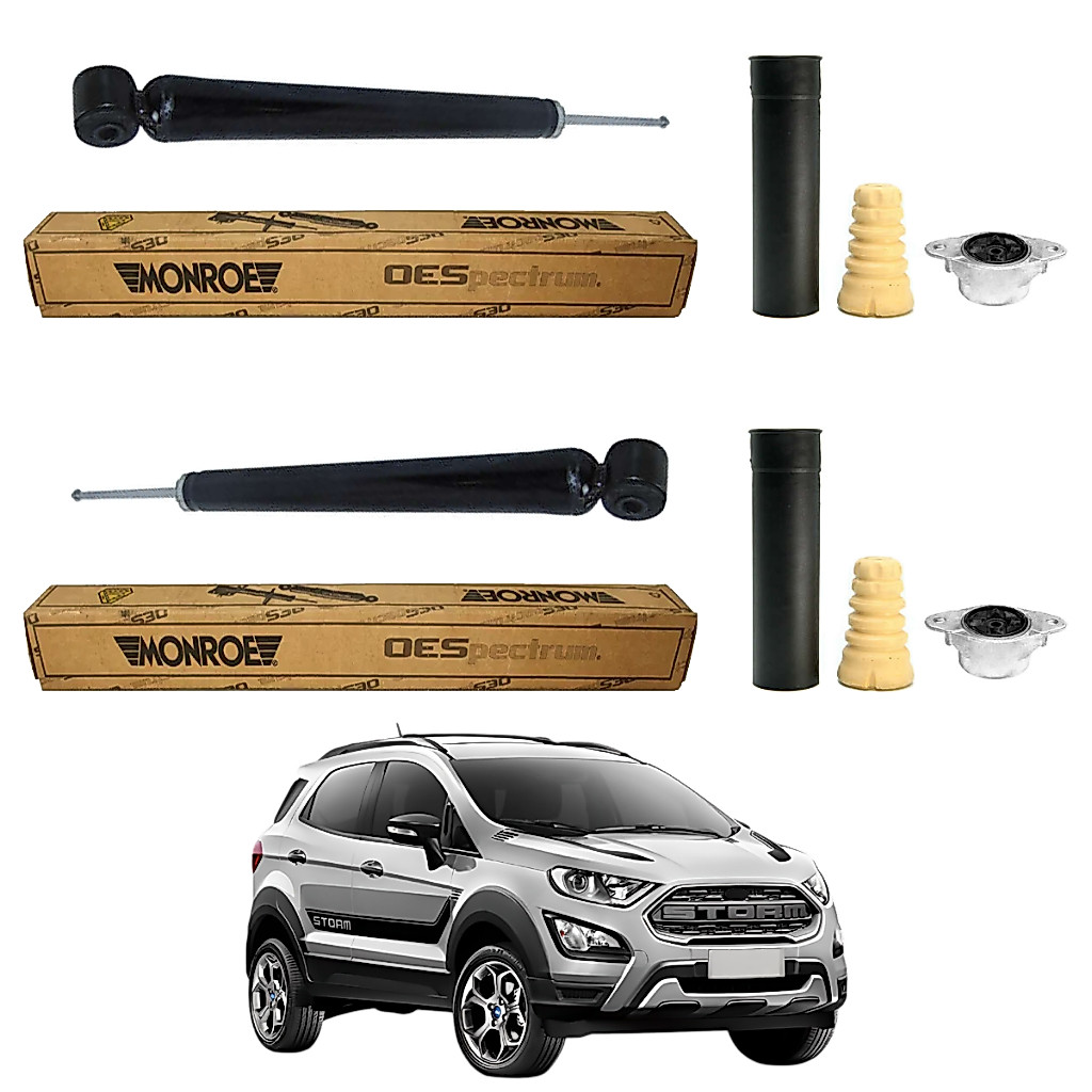 PAR AMORTECEDOR TRASEIRO ECOSPORT 4X4 2013 A 2020 MONROE + KIT