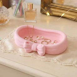 Porta Joias De Mesa Organizador Multiuso PLA Premium Com Laço