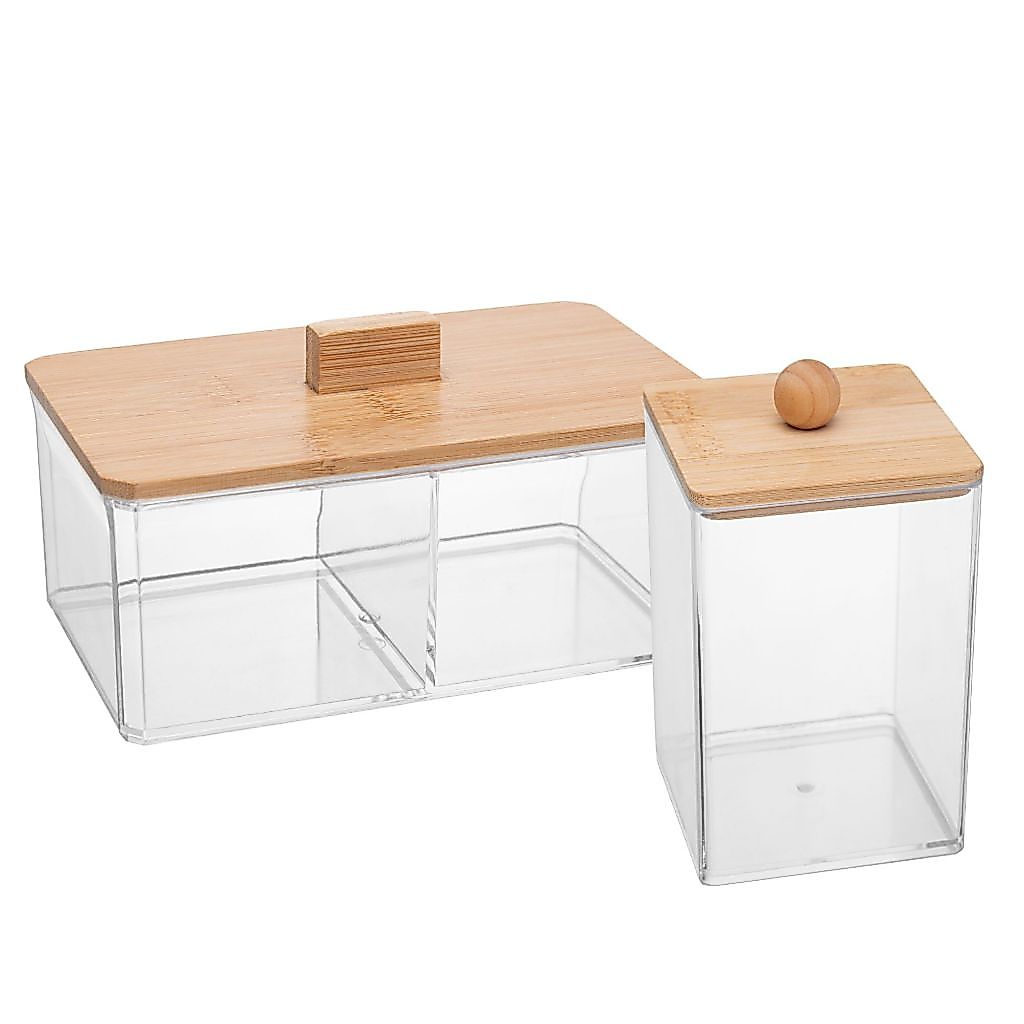 Organizador Bambu Cozinha Caixa com Tampa My Box Lyor