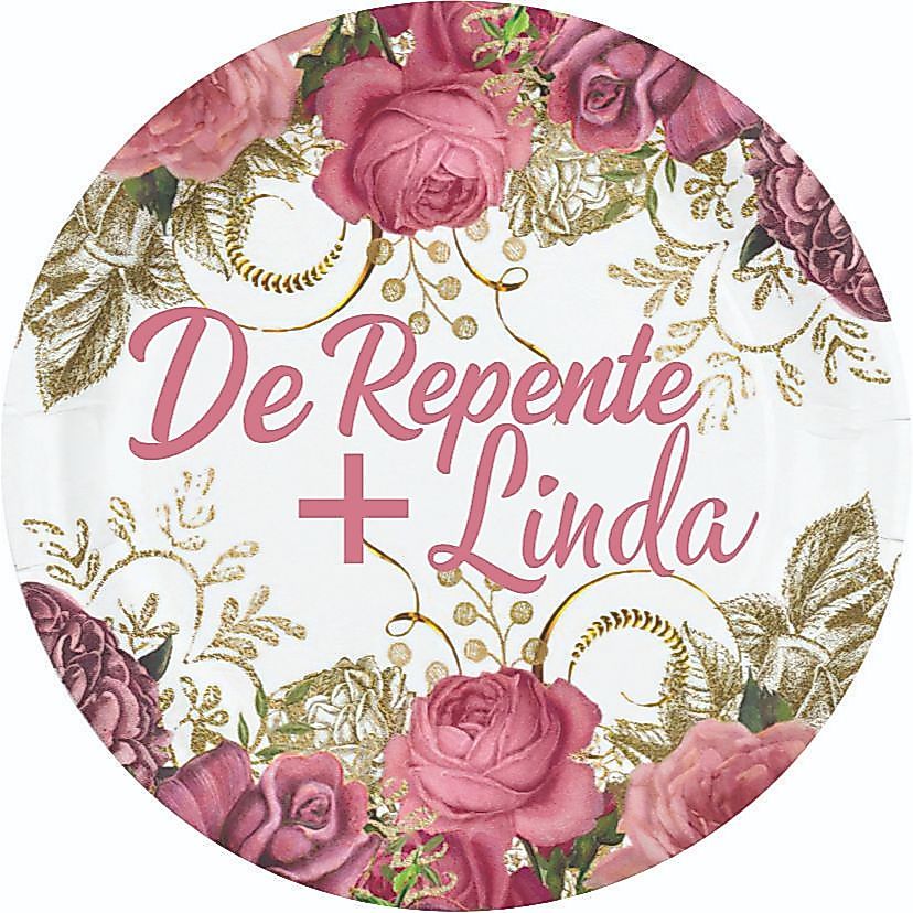 Capa para Painel mais linda Festas Sublimado Redondo c/Elástico Veste Fácil 1.50 x 1.50 e 50 cm De repente mais linda