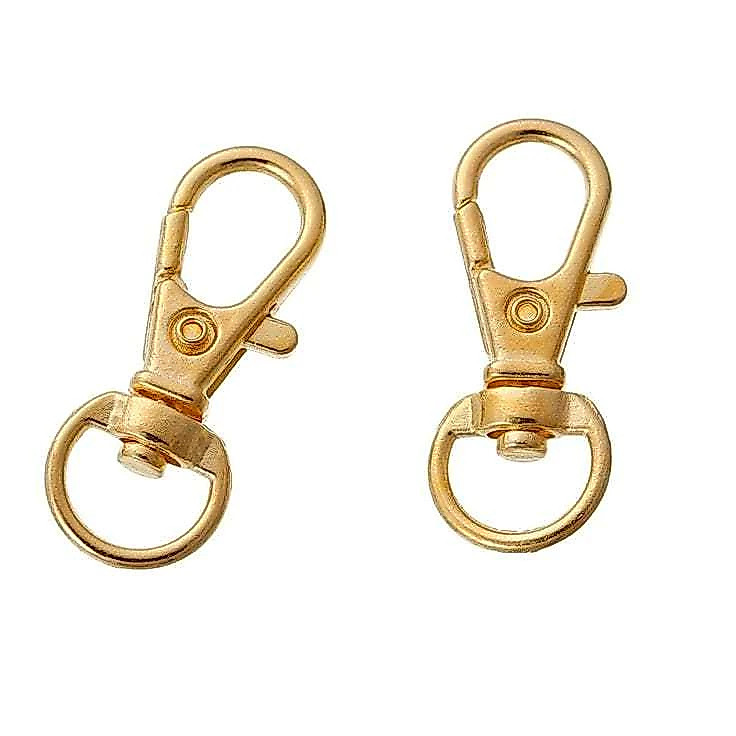 Fecho Mosquetão Dourado Base Arredondada - 30MM Fecho Lagosta para Bolsas Kit 10 pçs — imagem 2 de 2