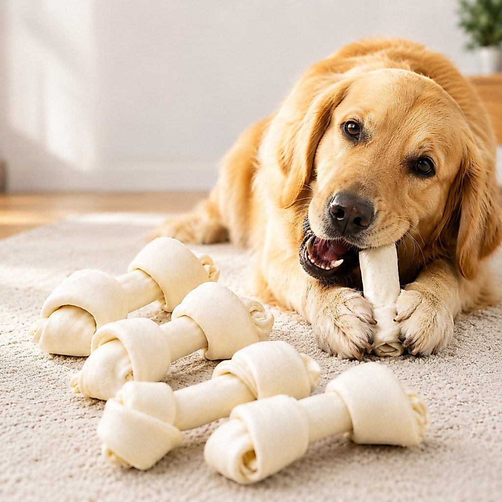 Osso Nó 6/7 para Cachorro Grande Porte - Petisco Natural - 2x500g (1kg) — imagem 2 de 2