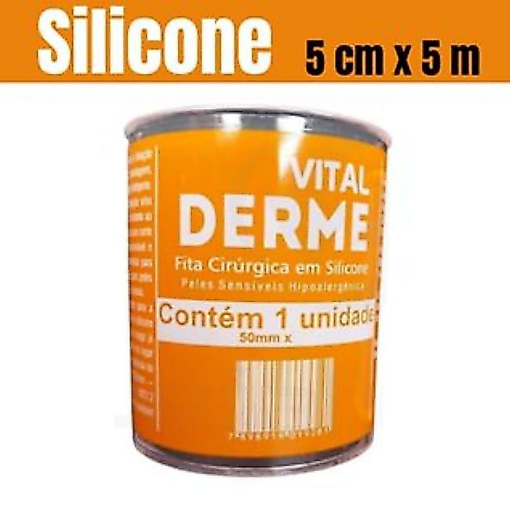 Fita Cirúrgica De Silicone Adesiva Rolo 5cm x 5 metro (Cicatriz e Queloide)- Vital Derme