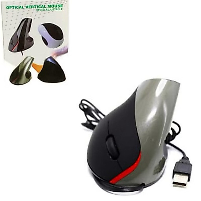 Mouse Gamer Vertical Ergonômico Led 6 Botões Óptico Com Fio JSY-2DY