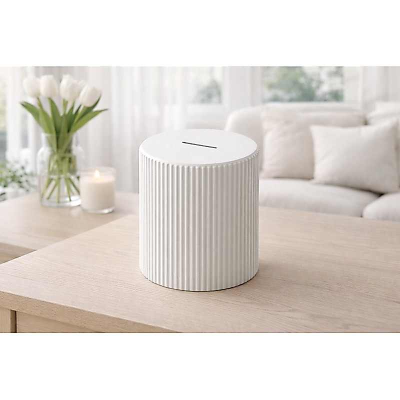 Cofrinho Decorativo Minimalista Canelado | Design Moderno e Sofisticado — imagem 2 de 2