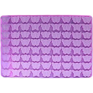 Moldes de Silicone para Mini Borboletas com 72 Cavidades - Moldes 3D de Borboletas em Silicone de Grau Alimentício para 