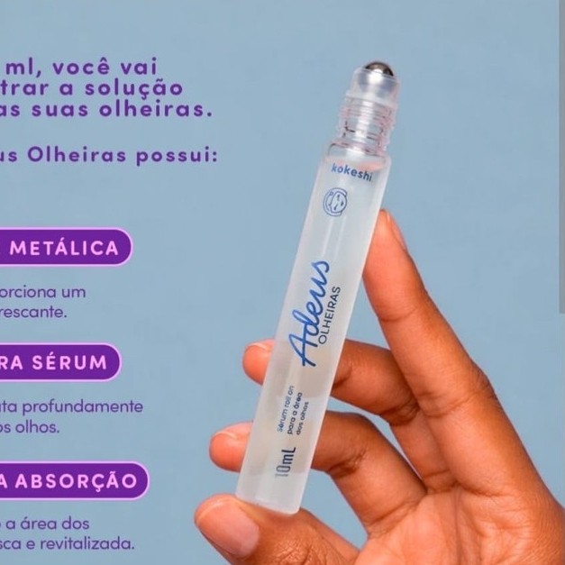 Sérum Roll-On Área dos Olhos Adeus Olheiras 10ml Kokeshi