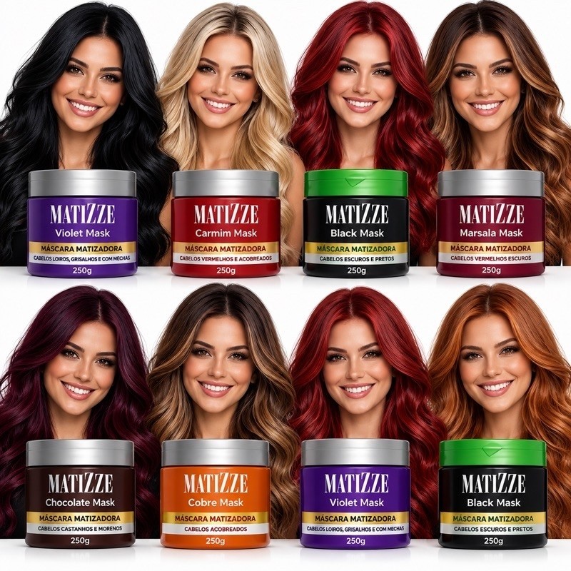 Tonalizante Tinta Efeito 100% Natural Sem Química Super Resultado Rende 3x Mais Sem Amônia Matizze