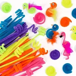 100 uni Haste de Chenille Limpador de Cachimbo Fios Artesanato 30cm