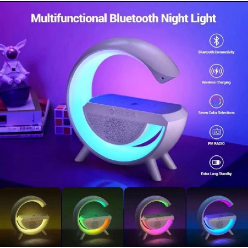 Caixa de Som Led Luminária Bluetooth G-Speaker Station Smart Inteligente Carregamento sem fio