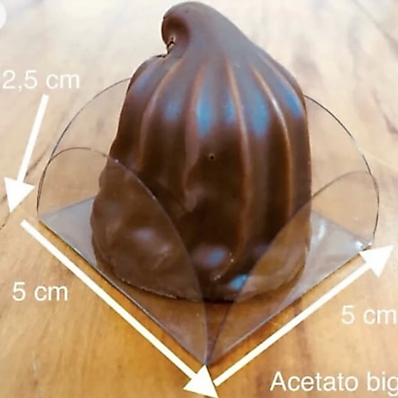 100~500 FORMINHAS ACETATO GIGANTE 5x5x2,5 INCOLOR (CHOCO)