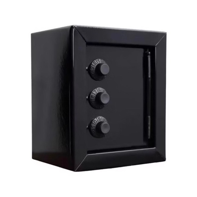 Mini Cofre Preto FERCAR com Segredo - Proteção com Segredo Numérico e Manual de Troca