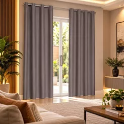 Cortina para Sala Quarto 3,00x2,40m com Ilhós Corta Luz para Janela Porta Balcão