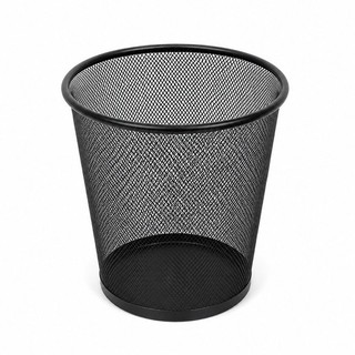 Lixeira Metálica Redonda Preto 10L - Resistente e Leve para Qualquer Ambiente