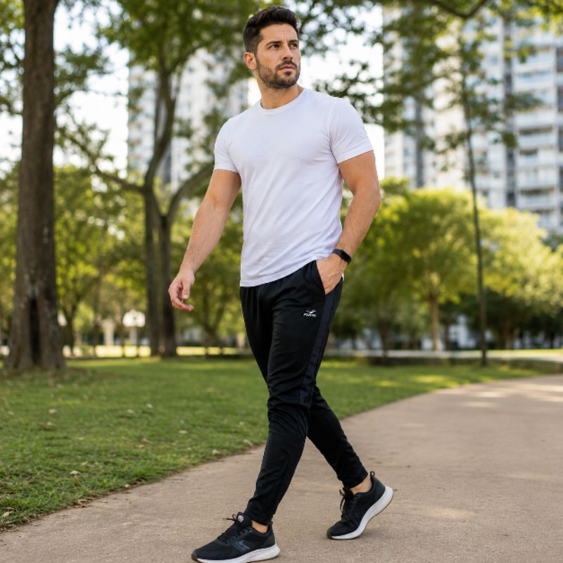 Calça Treino Esportiva Academia Slim Masculina Confortável