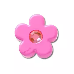 Jibbitz™ Flor Rosa Com Gema Único