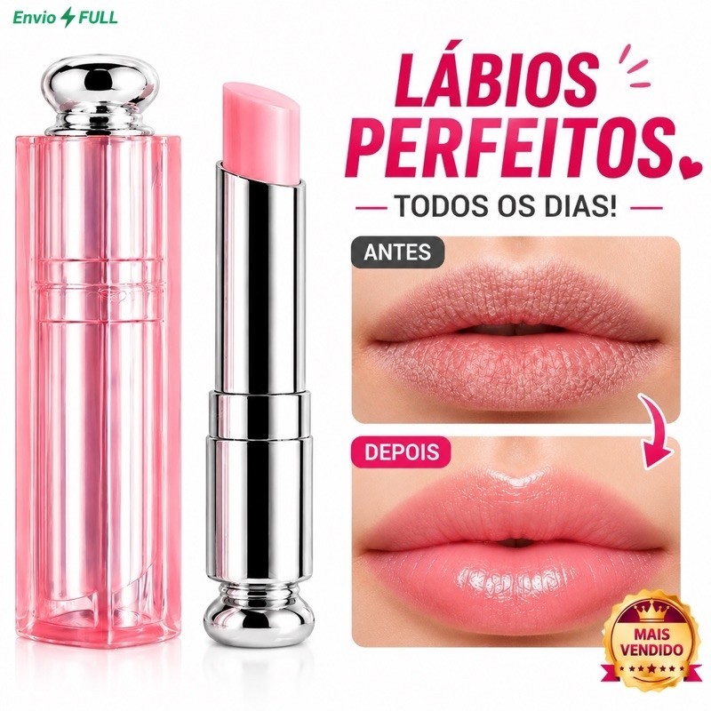 Lip Balm Hidratante para Lábios Ressecados Muda de Cor À Prova D’Água