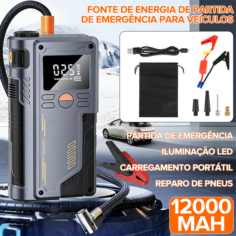 JMJN Compressor de Ar Portátil 150PSI Digital 12000mAh LCD Recarregável para Carro Moto Bike JMJN Compressor de Ar Portátil 150PSI Digital 12000mAh LCD Recarregável para Carro Moto Bike