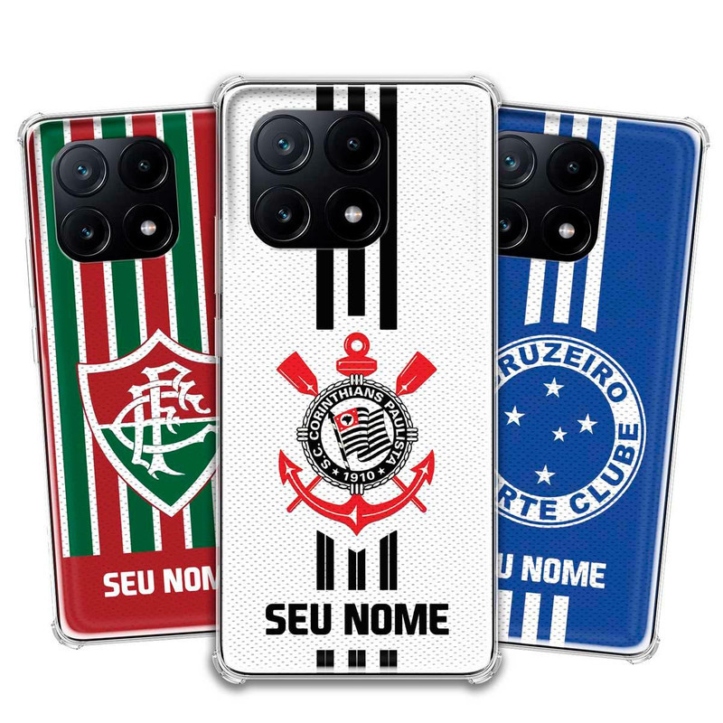 Capa Capinha - Xiaomi Poco X6 Pro - Futebol Times do Brasil Personalizada com nome em Oferta na Shopee