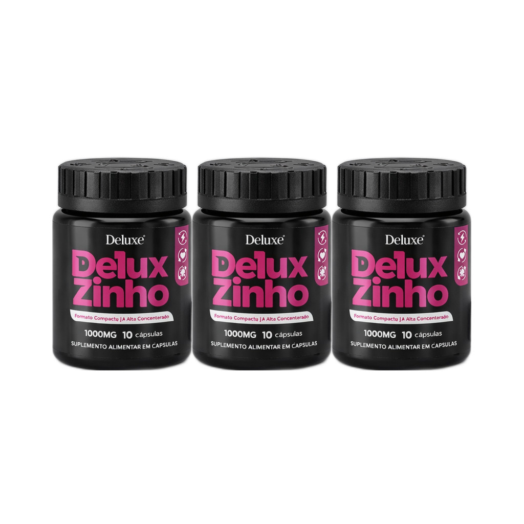 Deluxzinho 10 Capsulas Vitamínico Preto E Rosa 3 Potes