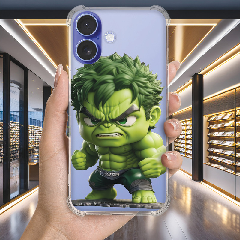 Capa Capinha IPHONE 12 PRO MAX 11 XS XR X SE 2020 8 PLUS 7 6 Anti-impacto Personalizada geek HULK (3219)