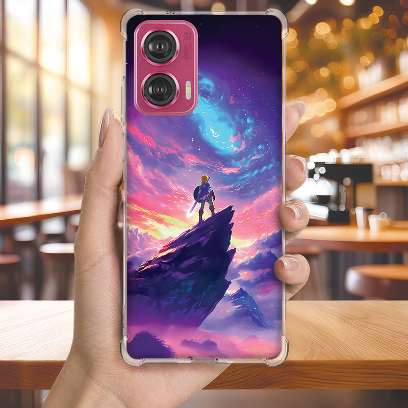 Capa Capinha MOTO G50 G42 G41 G35 G34 G32 G31 G24 G23 Anti-impacto Personalizada gamer HEROI ZELDA (4144)