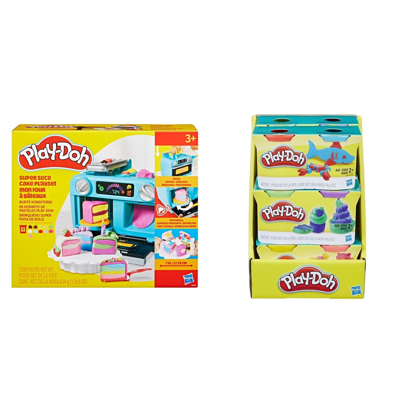 Kit Massinha Play Doh Super Fatia De Bolo + 2 Potes Sortido Surpresa - Hasbro