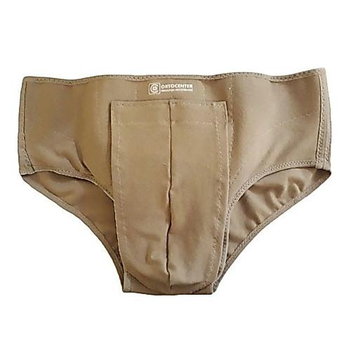Cueca para hérnia Inguinal Dupla - Cor Bege