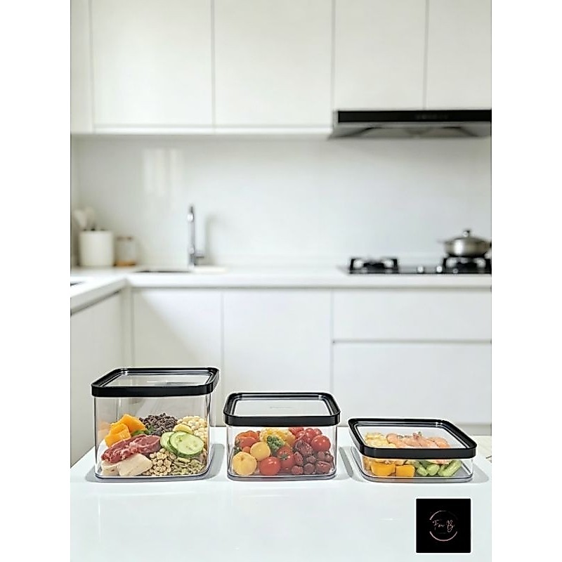 Pote herméticos Kit com 3, Kit potes herméticos com , conjunto de potes hermético com 3 unidades.