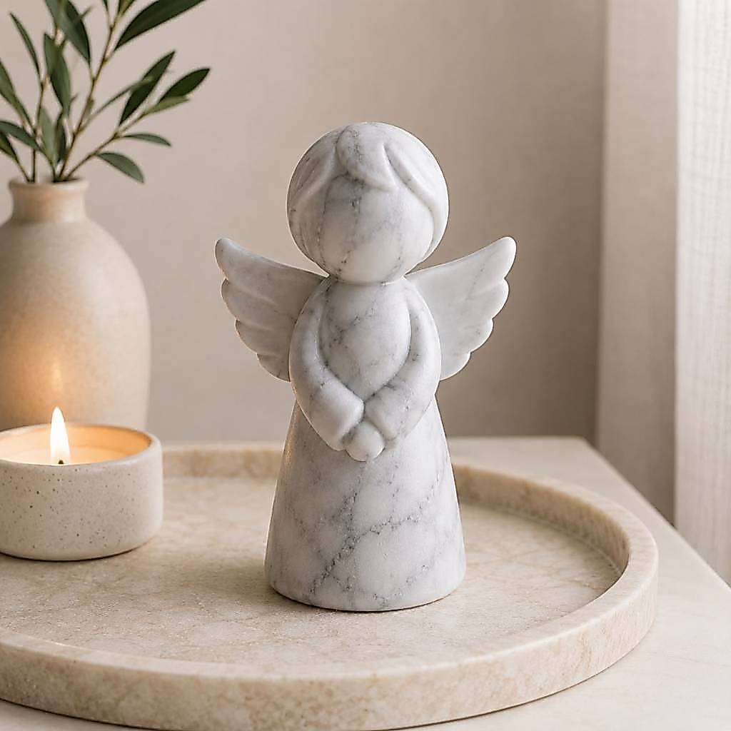 Anjo Decorativo Anjinho da Guarda Imagem Religiosa Católica Enfeite Fé Proteção Presente