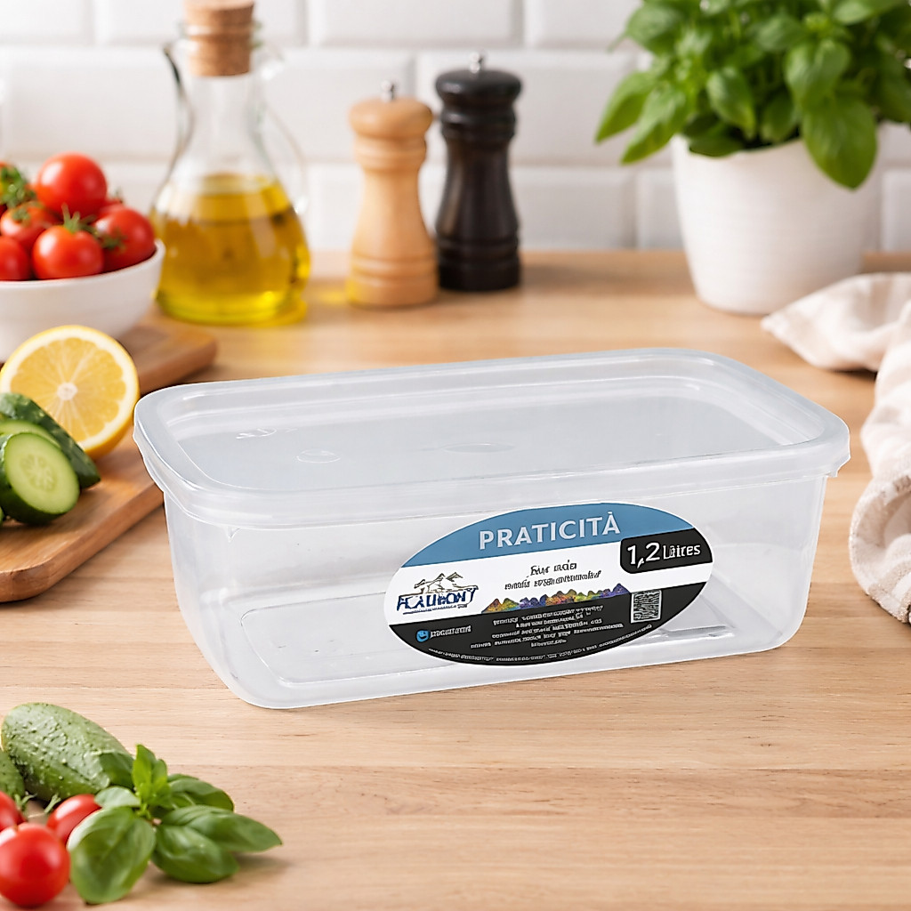 KIT POTES 1,2 LITROS TRANSPARENTE ORGANIZADORES PARA ALIMENTOS