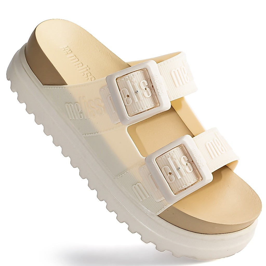Sandália Melissa Feminina Cozy M-lover Platform Original 35977 Bege