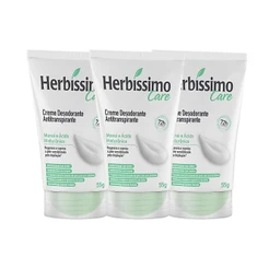 Kit Desodorante Cremoso Herbíssimo Care Monoi E Acido Hialurônico 55g (3 unidades)