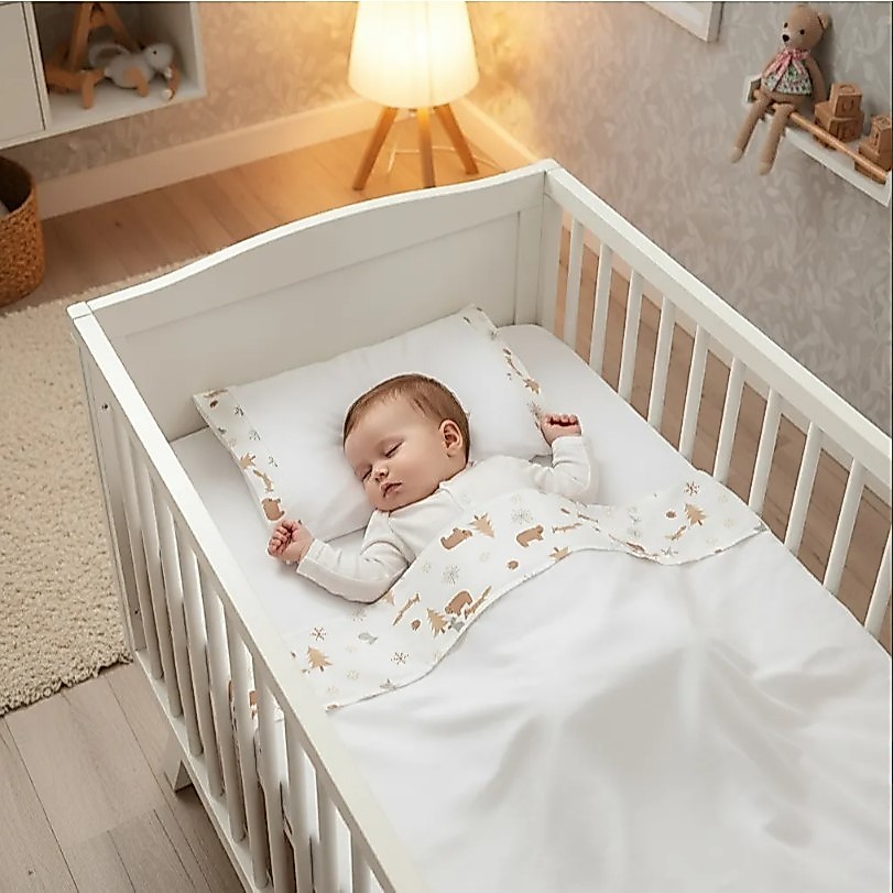 Lençol Berço 3 Peças Berço Americano e Mini Berço Superior Elástico Macio Hipoalérgico Menino Menina