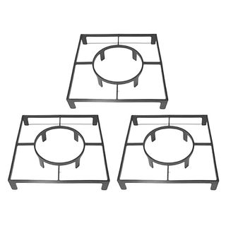 Kit 3 Suporte de Chão P/ Cultivo em Vaso Rasteiro Quadrado Plástico 24x24cm P/ Produtor Nutriplan Plantas Flores