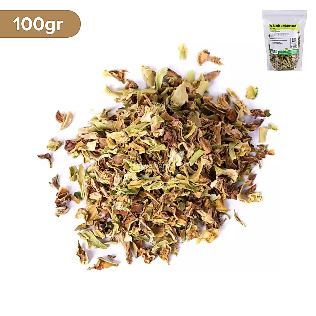 Brócolis Desidratado 100g para Receitas Culinárias Relva Verde