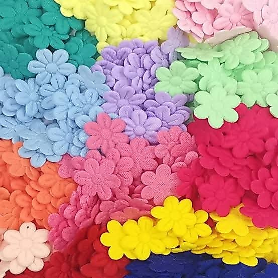 Florzinha PRENSADA 2cm com 100 Unidades - Varias Cores