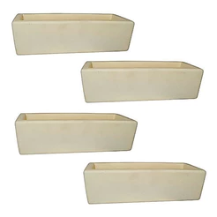 Kit 4 Jardineiras De Planta 37x15 Floreira Polietileno
