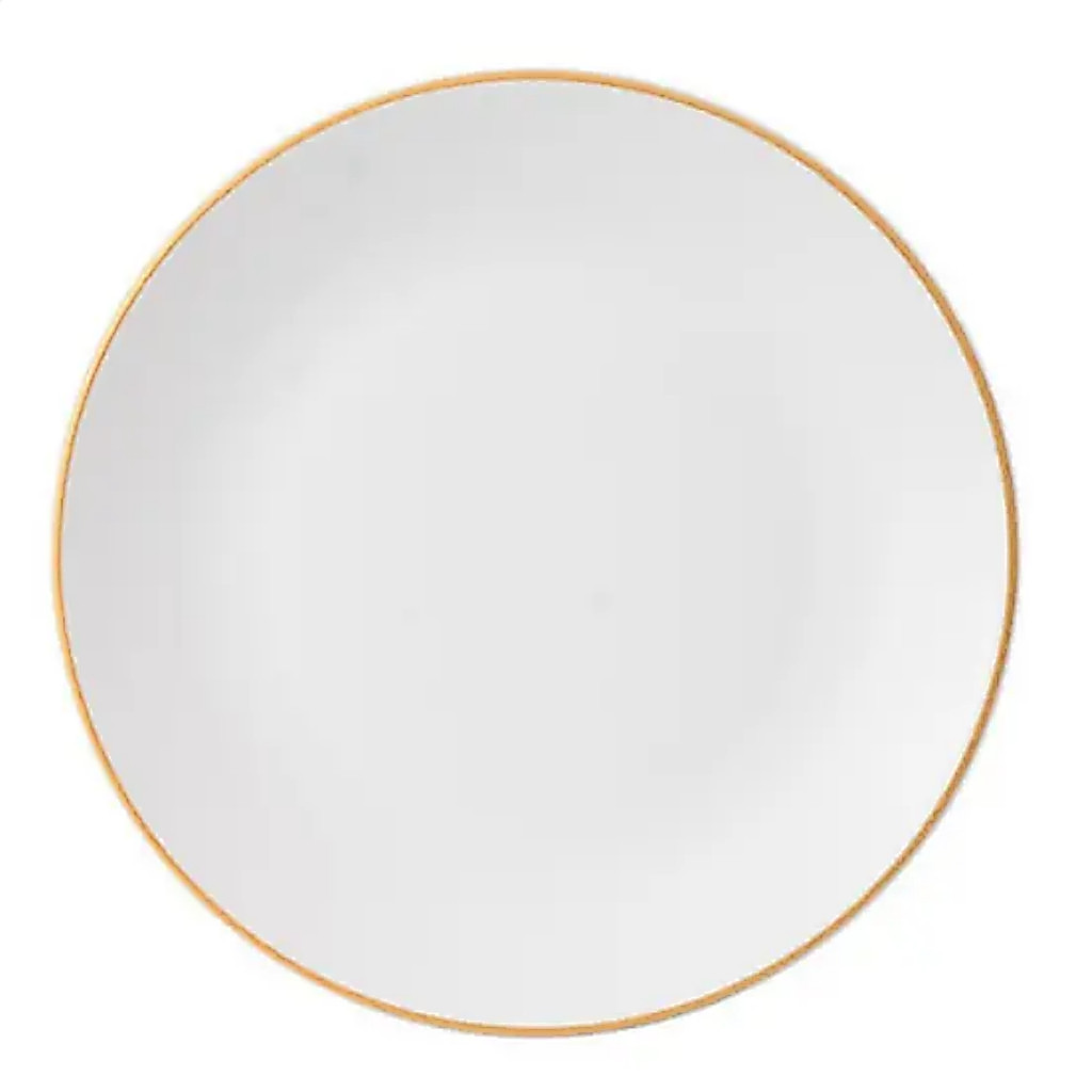Prato De Sobremesa Porcelana Luxo Borda Dourada 19cm Legacy Gold Mesa Posta