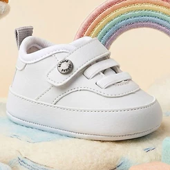 Tênis Casual Baby Menino com Elástico Branco Outono Inverno - FOFOPÉ