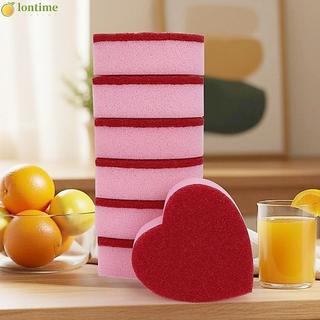 LONTIME 3/5/10pcs Esponjas De Cozinha , Prato Absorventes Em Formato De Coração , Superfície Sem Arranhões