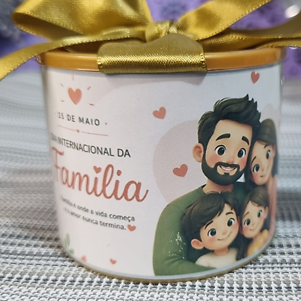 KIT Tubolatas Personalizadas 5x6 Dia da Família | Lembrancinha | Chá Revelação | Aniversário | Casamento| Escola.