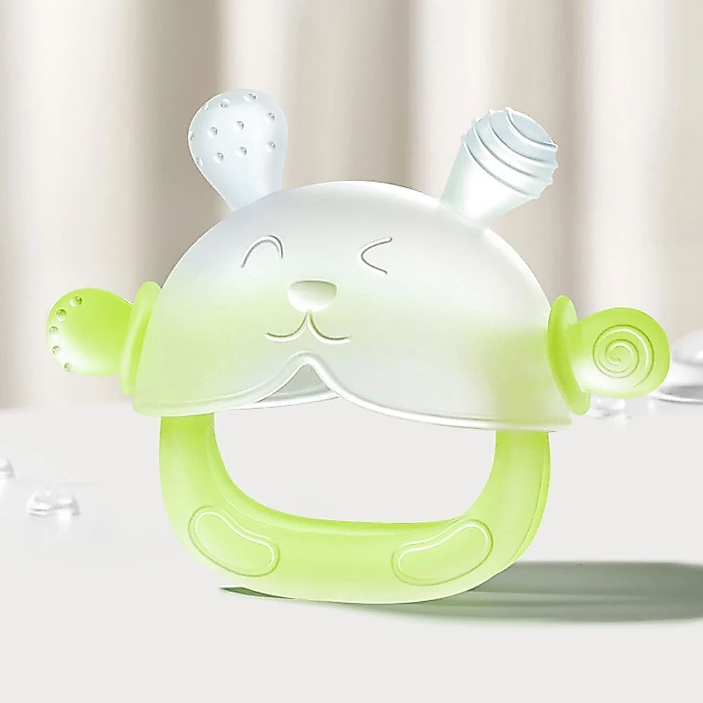 Luvas De Mordedor De Bebê De Silicone Sem BPA Com Design De Pulso Anti-Queda Para Cuidados Dentários Presente De Natal