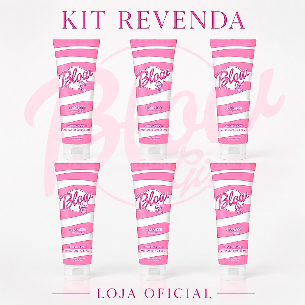 Kit Revenda 6 Creme Clareador Blow Girl Original Clareia Axilas Virilha Manchas Na Pele Alta Procura