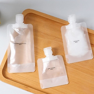 KIT 6 PCS saco frasco multiuso plástico 100 ml/50ML para amostras de embalagem de loção dobrável para viagem